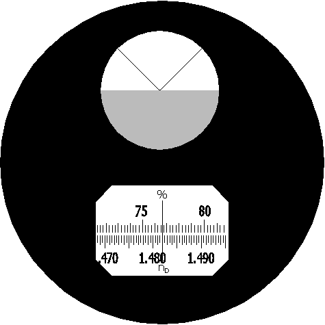 Scale of the refractometer RWAJ Preview: Scale of the refractometer RWAJ