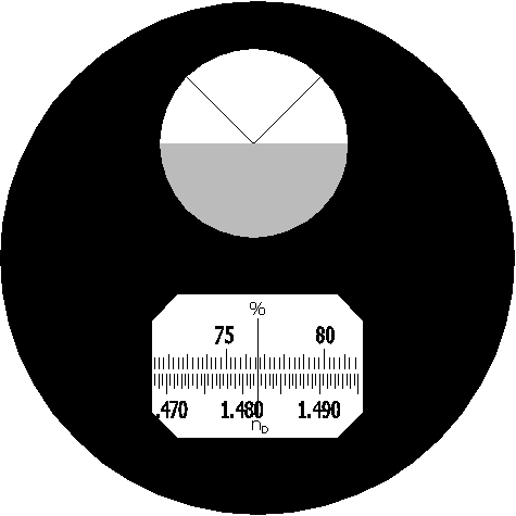 Preview: Scale of the refractometer RWAJ