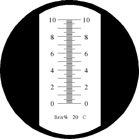 Preview: Scale of the refractometer RBR10-ATC