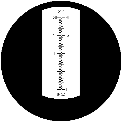 Preview: Scale of the refractometer RBR20-ATC