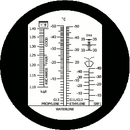 Refractometers RBC4AB-ATC equipped with two scales - designed for Ethanol-based and for Isopropanol-based mixtures