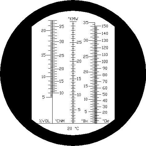 Preview: Scale of the refractometer RWN10-ATC